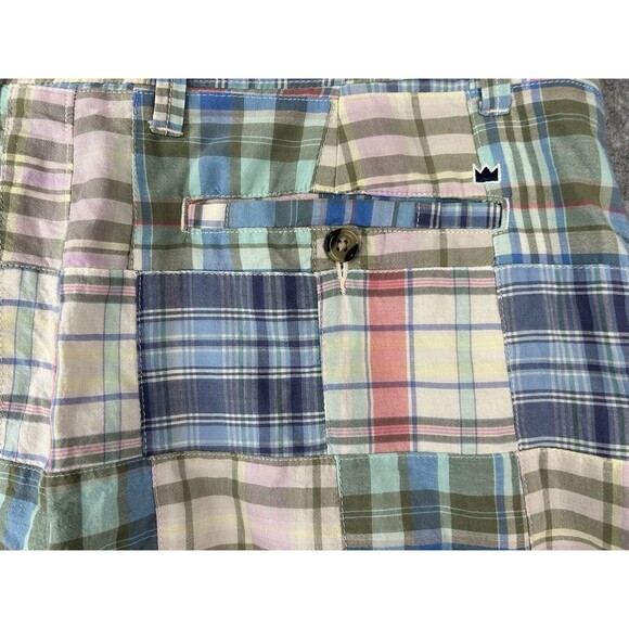 Crown & Ivy Motion Flex Patchwork Shorts Men's 36 Stretch Plaid - Picture 4 of 10